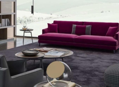 Pink three-seater modern couch living room sofas style furniture luxury design